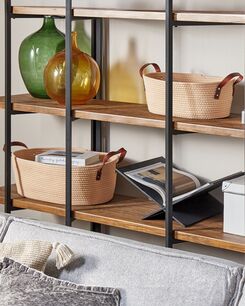 Puuvillakori vaalea beige 2 kpl GISSAR