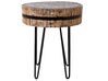 Tavolino basso da caffè legno chiaro e nero ⌀ 45 cm TAKU_678542