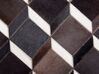 Okrúhly kožený koberec ⌀ 140 cm hnedý AGIOS_742799