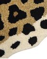 Kinderteppich Wolle beige / schwarz 100 x 160 cm Leopardenmotiv AZAAD_874886