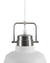 Lampe suspension blanc et argenté NARMADA_688443