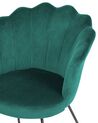 Sessel Samtstoff smaragdgrün / schwarz LOVELOCK_860952
