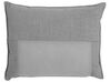 Canapé angle réversible 4 places en tissu gris clair ELVENES_712595