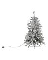 Künstlicher Weihnachtsbaum mit LED Beleuchtung schneebedeckt 120 cm weiß TATLOW_813208