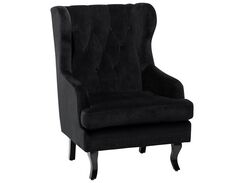 Nojatuoli samettinen musta ALTA Nojatuoli samettinen musta ALTA