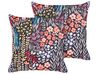 Lot de 2 coussins d'extérieur à motif floral multicolores 45 x 45 cm CASTELARO_882767