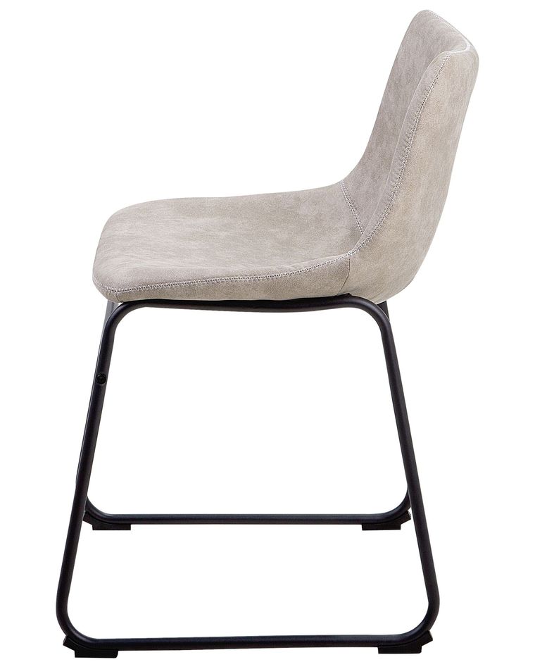 Set of 2 Fabric Dining Chairs Beige BATAVIA Beliani.co.uk
