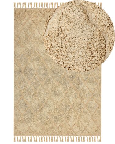 Bavlněný koberec 160 x 230 cm béžový SANLIURFA