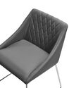 Set di 2 sedie pelle sintetica grigio ARCATA_808632