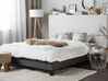 Fabric EU Double Size Bed Grey ROANNE_873057