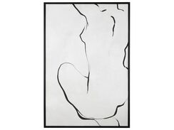 Canvas-taulu valkoinen/musta 63 x 93 cm MARANGO