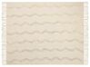 Manta de algodón beige claro 125 x 150 cm KHARI_839562
