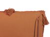 Sada 2 tkaných bavlněných polštářů s geometrickým vzorem a střapci 45 x 45 cm oranžové AVIUM_838790