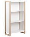 3 Tier Bookcase Light Wood with White JOHNSON_885240