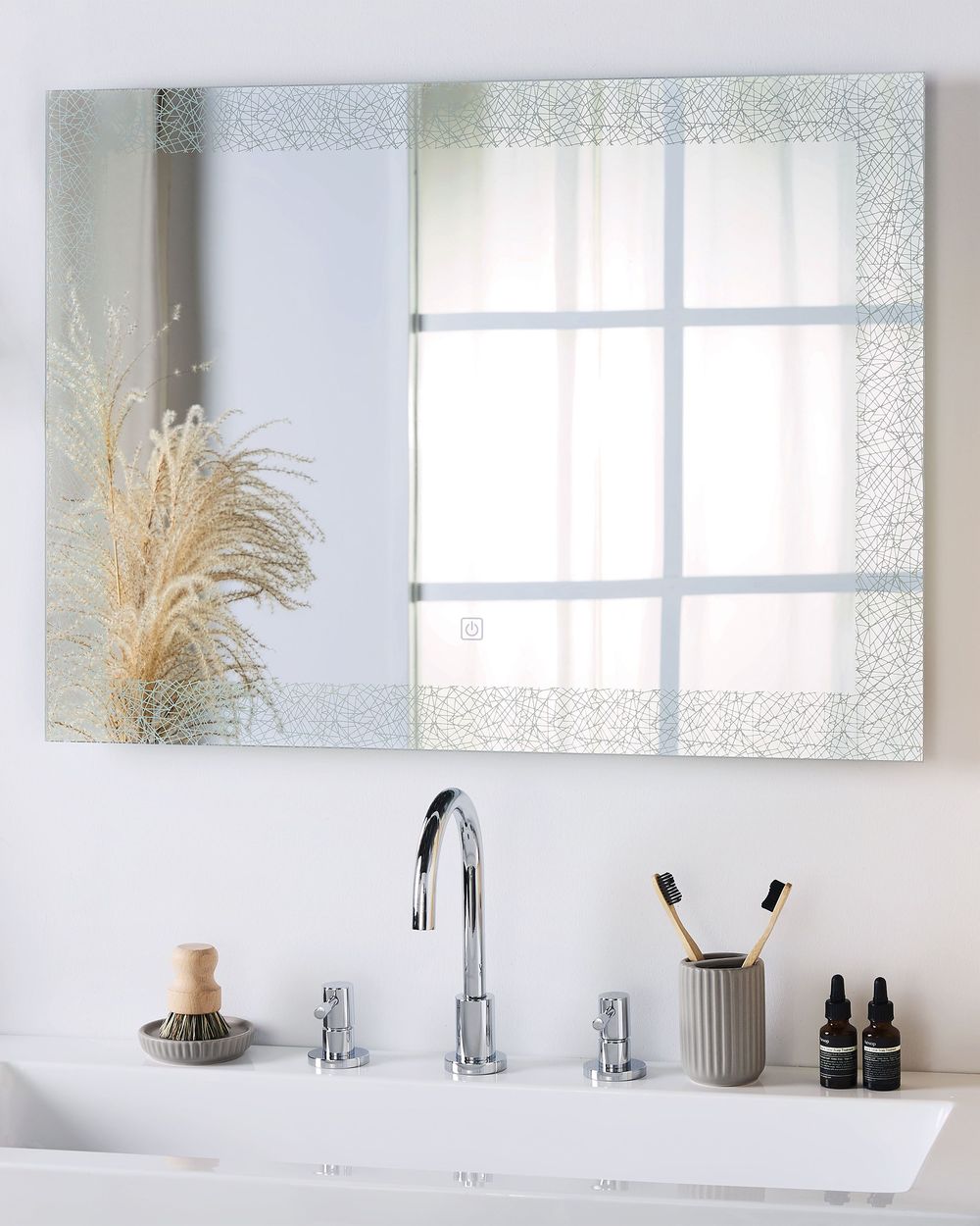 LED Wall Mirror 60 x 80 cm NEXON Beliani.co.uk