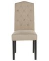 Set of 2 Fabric Dining Chairs Beige SHIRLEY_781788