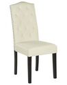 Set of 2 Fabric Dining Chairs Cream SHIRLEY_781781