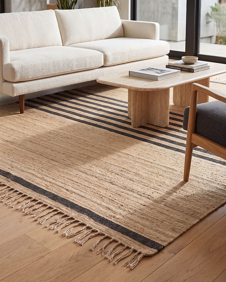 Tapis En Jute Naturel Beige - Dimensions 60x250cm - Pour Intérieur, Déco Rustique Ou Bohème