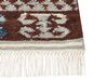 Alfombra kilim de lana beige/marrón/rojo 160 x 230 cm AKNALICH_859263