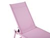 Chaise longue en aluminium avec revêtement rose PORTOFINO_803907