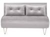 2 Seater Velvet Sofa Bed Grey VESTFOLD_808712