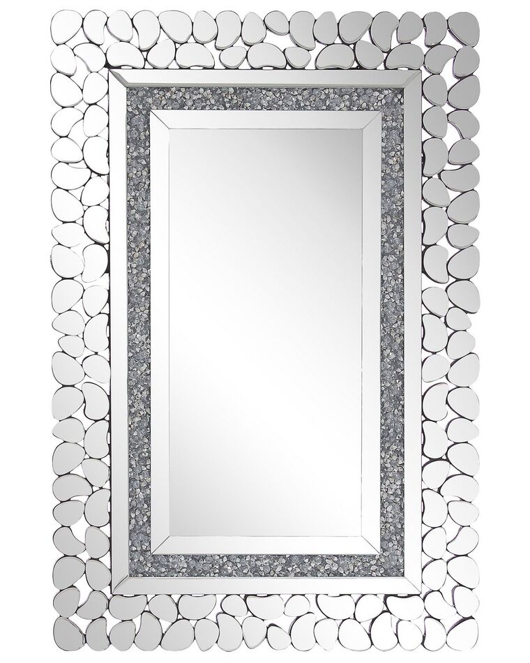 Espelho de parede prateado 60 x 90 cm PABU_773199