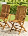 Zestaw 2 krzeseł ogrodowych drewniany MAUI_722054