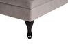 Left Hand Velvet Chaise Lounge with Storage Taupe PESSAC_881750
