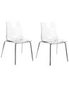 Set of 2 Dining Chairs Transparent SILERTON_844654