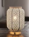 Lampa stołowa orientalny lampion metalowa biała SOMES _863785