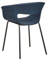 Conjunto de 2 sillas de comedor de tela azul oscuro ELMA_884627