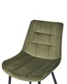 Conjunto de 2 sillas de comedor de terciopelo verde oscuro MELROSE II_885806