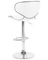 Set of 2 Faux Leather Swivel Bar Stools White CONWAY_743448