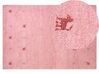 Vlnený koberec gabbeh 140 x 200 cm ružový YULAFI_855774