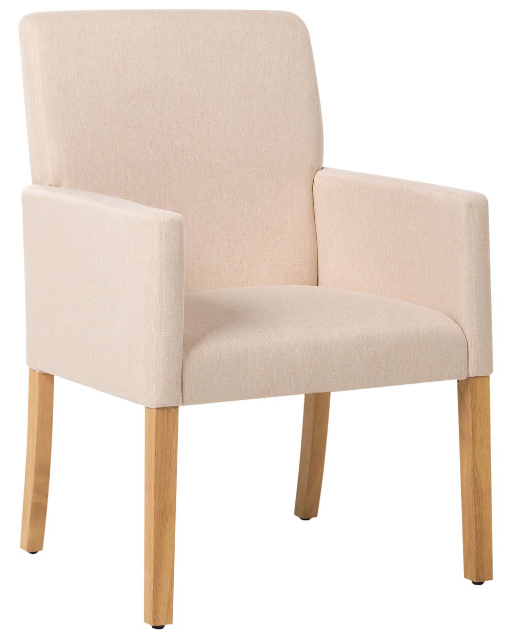 Esszimmerstuhl Polsterbezug beige ROCKEFELLER | Beliani.de