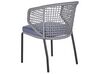 Salon de jardin bistrot table et 2 chaises grises PALMI_808242