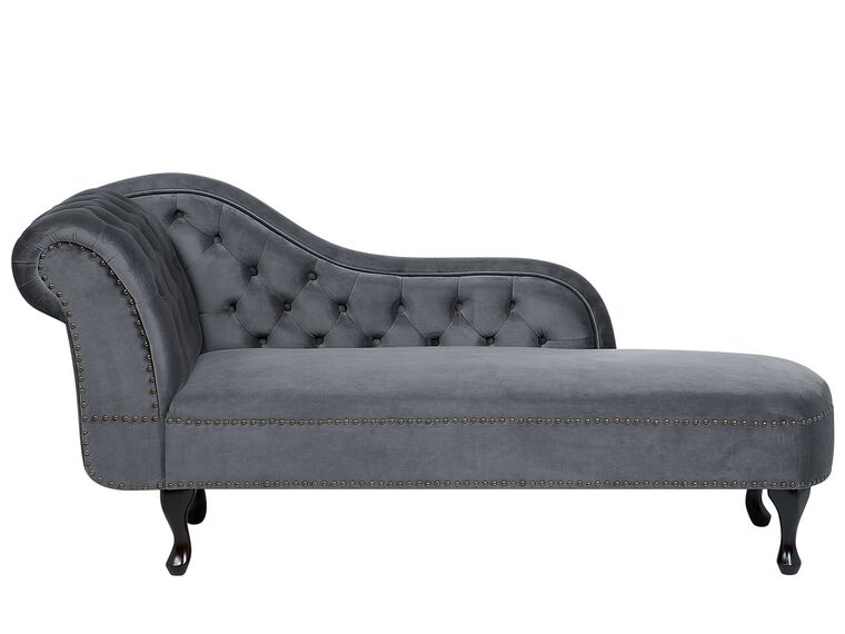 Beliani - Chaise Longue In Tessuto Grigio Muret Beliani - Chaise Longue In Tessuto Grigio Muret