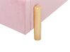 Cama de solteiro em veludo rosa 90 x 200 cm ANET_877000