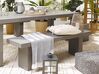Conjunto de jardín de cemento reforzado mesa y 2 bancos gris TARANTO_775869