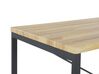 Matgrupp bord 2 stolar och bänk ljusbrun/svart FLIXTON_785625