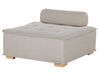 Conjunto de sofás 4 plazas de poliéster beige claro/madera clara TIBRO_825926
