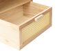 Rattan 1 Drawer Bedside Table Light Wood SENEY_845557
