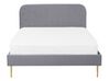 Velvet EU Double Size Bed Grey FLAYAT_767510
