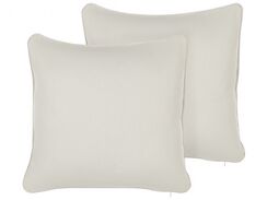 Valkoinen koristetyyny setti 2 kpl 45 x 45 cm HELIOTROPE Valkoinen koristetyyny setti 2 kpl 45 x 45 cm HELIOTROPE