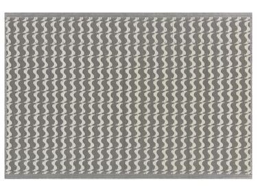 Outdoor Teppich grau 120 x 180 cm geometrisches Muster TUMKUR