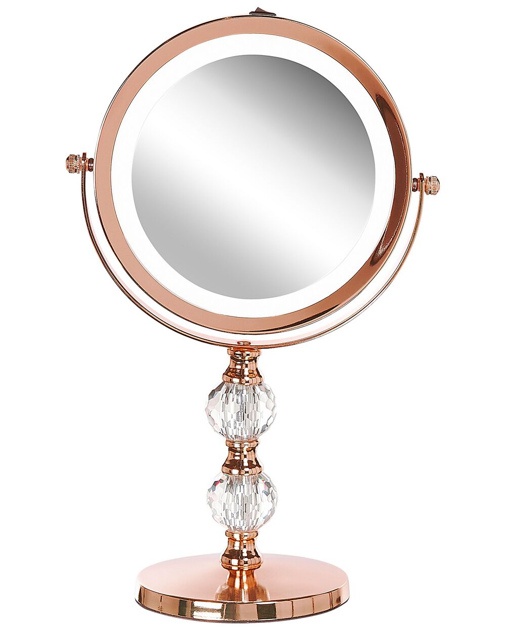 balans Tegenstrijdigheid Sceptisch Verlichte rosé gouden make-up spiegel ø 18 cm CLAIRA | ✓ Gratis Levering
