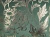 Lot de 2 coussins en velours avec imprimé floral 45 x 45 cm vert et doré DAFFODIL_829989