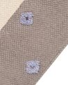 Alfombra de algodón marrón/violeta/gris pardo 80 x 150 cm LUBUK_864151