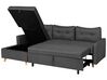 Right Hand Corner Sofa Bed with Storage Dark Grey FLAKK_745692