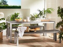 6-istuttava ulkoruokailuryhmä alumiini harmaa NARDO